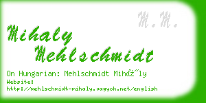 mihaly mehlschmidt business card